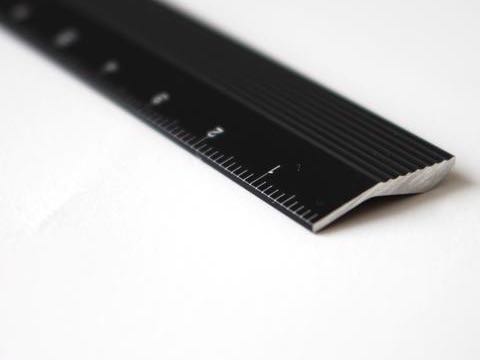 Midori Aluminium Ruler Black