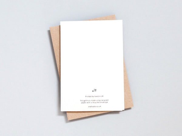 Foil blocked Merry & Bright card - Black on Natural