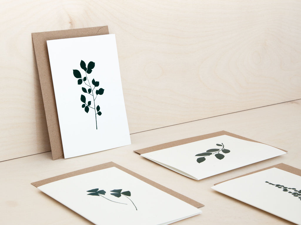 Foil blocked Cherry - Green on Ivory