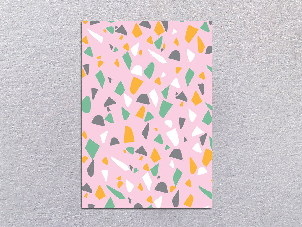 Terrazzo Pink A6 Card