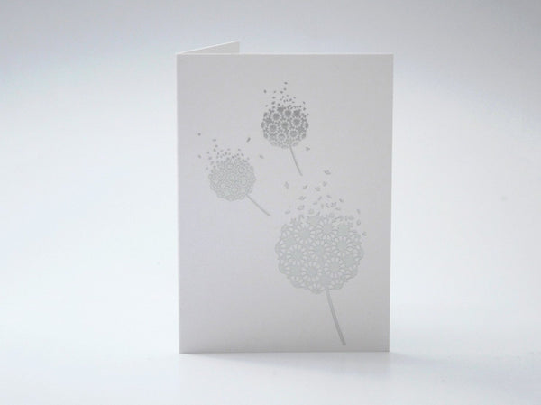 Mini Fleeting Card Silver Foil