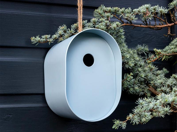 Oval Bamboo Fibre Birdhouse - Blue