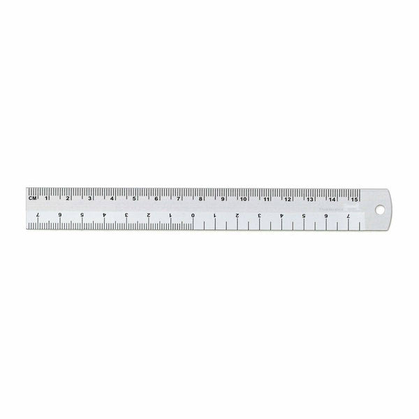 Hightide Aluminium Ruler 15cm - White