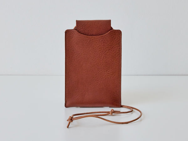 Oskar Cross Body Phone Pouch- Tan Tumble