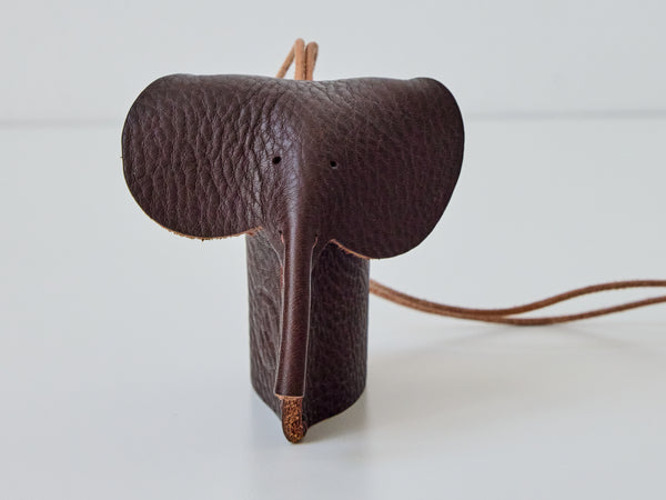 Leather Key Cover - Ettore in Dark Brown