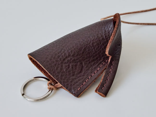 Leather Key Cover - Ettore in Dark Brown