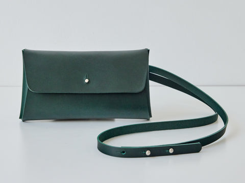 Crossbody Leather Bag - Alpine Green