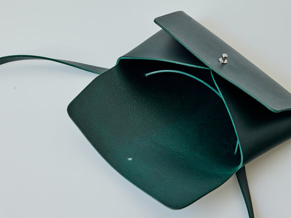 Crossbody Leather Bag - Alpine Green