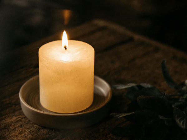 Bay & Rosemary Scented 3" x 3" Pillar Candle