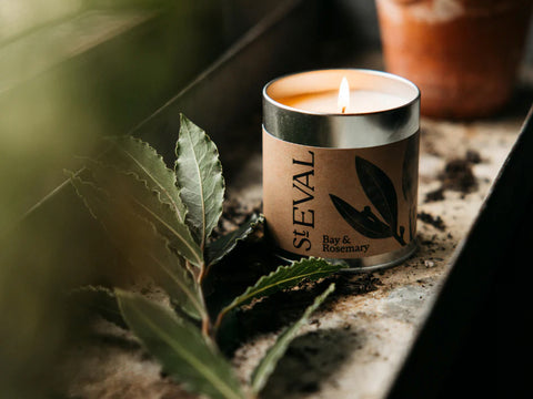 Bay & Rosemary Scented Tin Candle