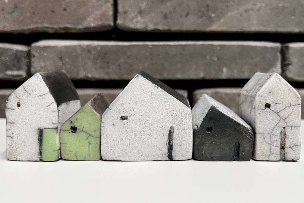 Raku Fired Ceramic Mountain House