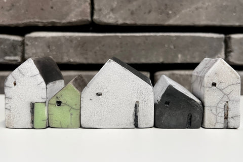 Raku Fired Ceramic Mountain House