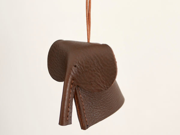 Leather Key Cover - Ettore in Dark Brown
