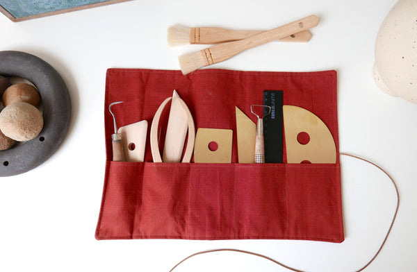The Maker's Tool Roll - Brick Red