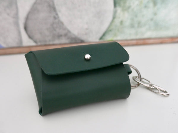 Doggie Poop Bag Dispenser - Alpine Green Leather