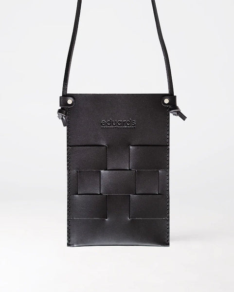 Näver Pocket Bag/Phone Bag - Black leather