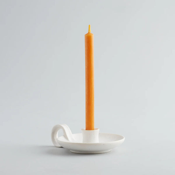 Candle Holder White Speckle
