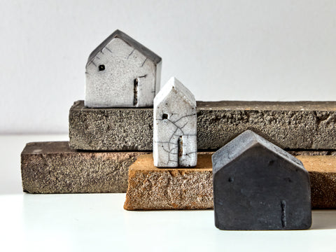 Raku Fired Ceramic Mountain House