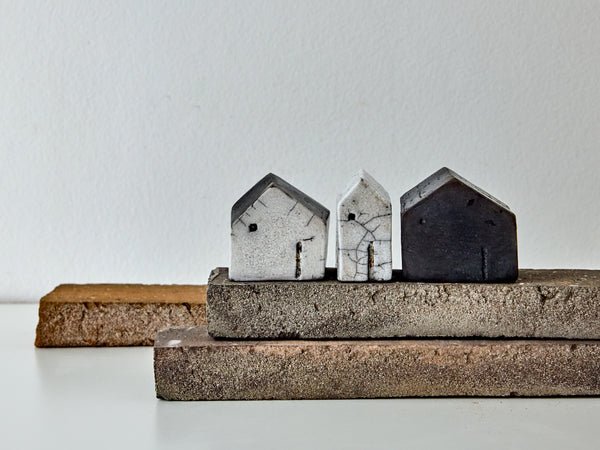 Raku Fired Ceramic Mountain House