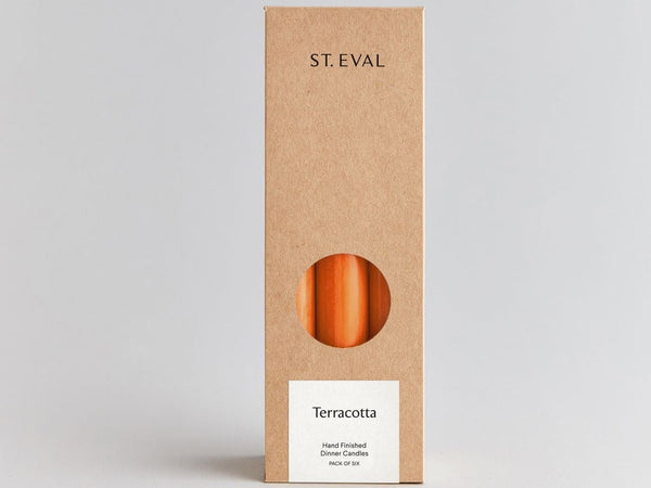 Terracotta Dinner Candles Gift Pack of 6