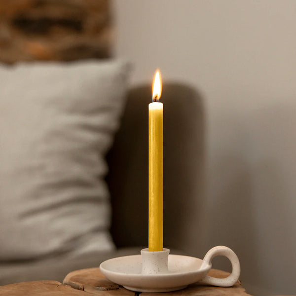 Candle Holder White Speckle