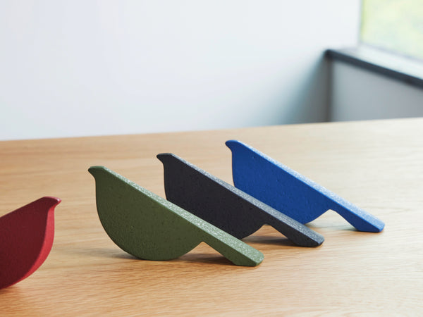 Japanese Cast Iron Imono Bird - Forest Green