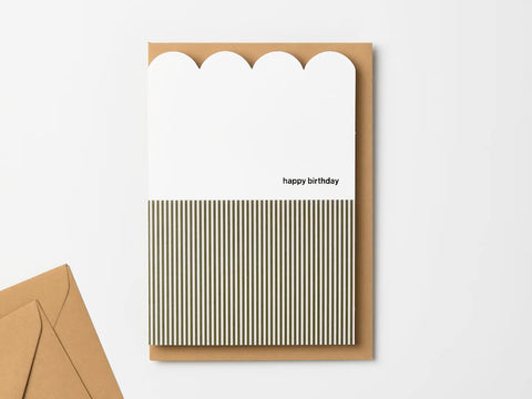 Happy Birthday Scallop Greeting Card