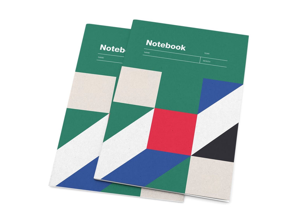 Notebook A5 Grid Paper Green Onion Studio