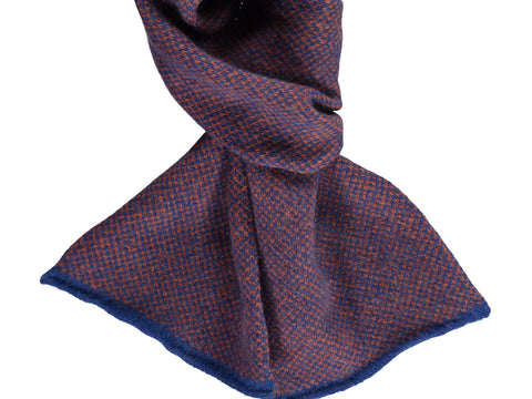 Check Lambswool Scarf - Blue