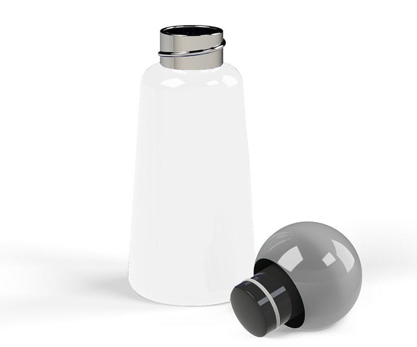 Skittle Bottle Mini 300ml - White and Dark Grey