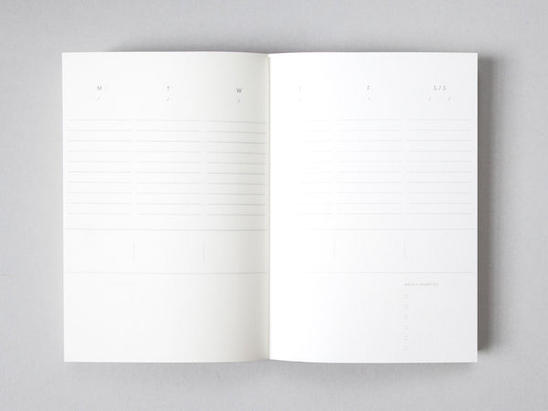 A5 Layflat Weekly Planner - Blocks print in Green | Limited Edition