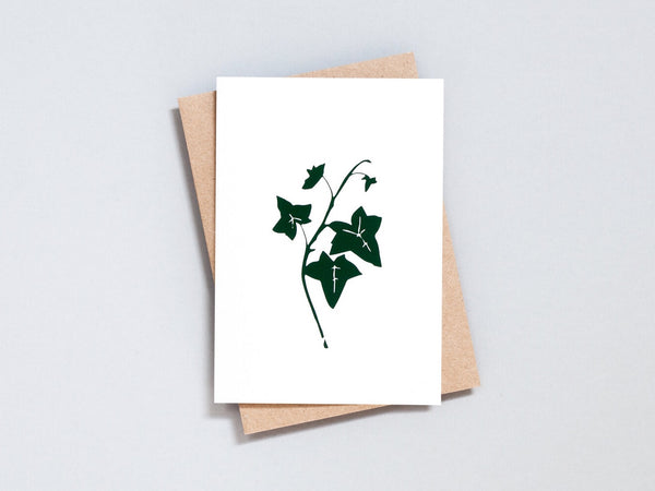 Foil blocked Ivy card - Green on Ivory