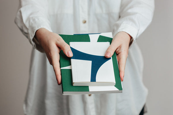 A5 Layflat Weekly Planner - Blocks print in Green | Limited Edition
