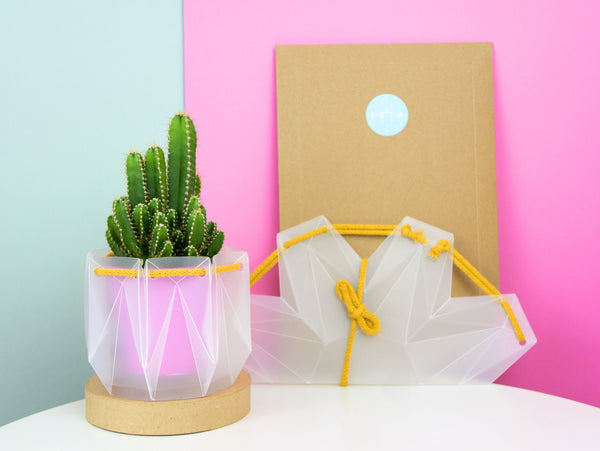 Self-watering Origami Planter - Yellow