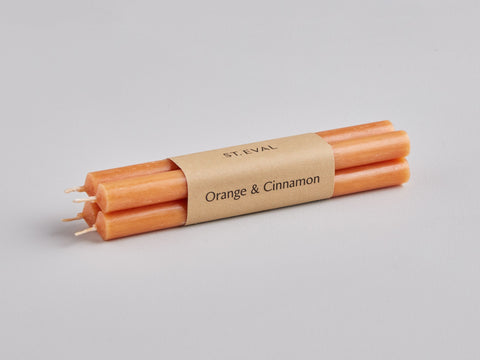 Bundle of  Scented Candles - Orange & Cinnamon 1/2"x6"