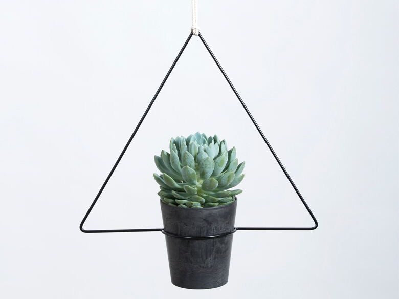 Hanging Planter - Triangula Black