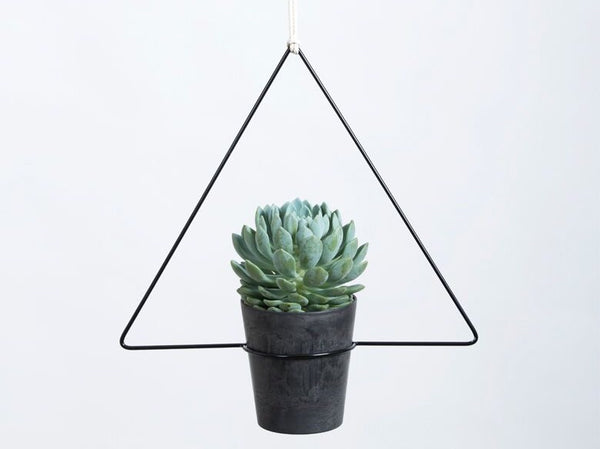 Hanging Planter - Triangula Black