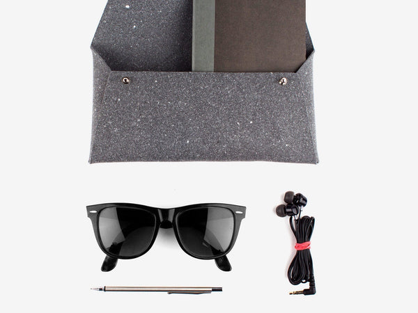 Deren Leather Pouch - Stone