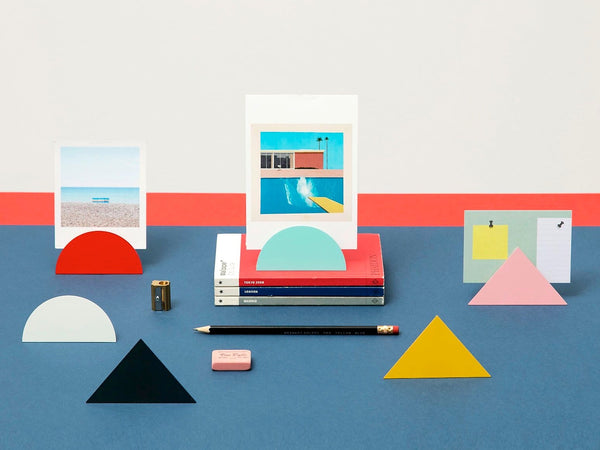 Geometric photo clip - white triangle