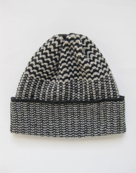 Lambswool Textured Stripe Hat