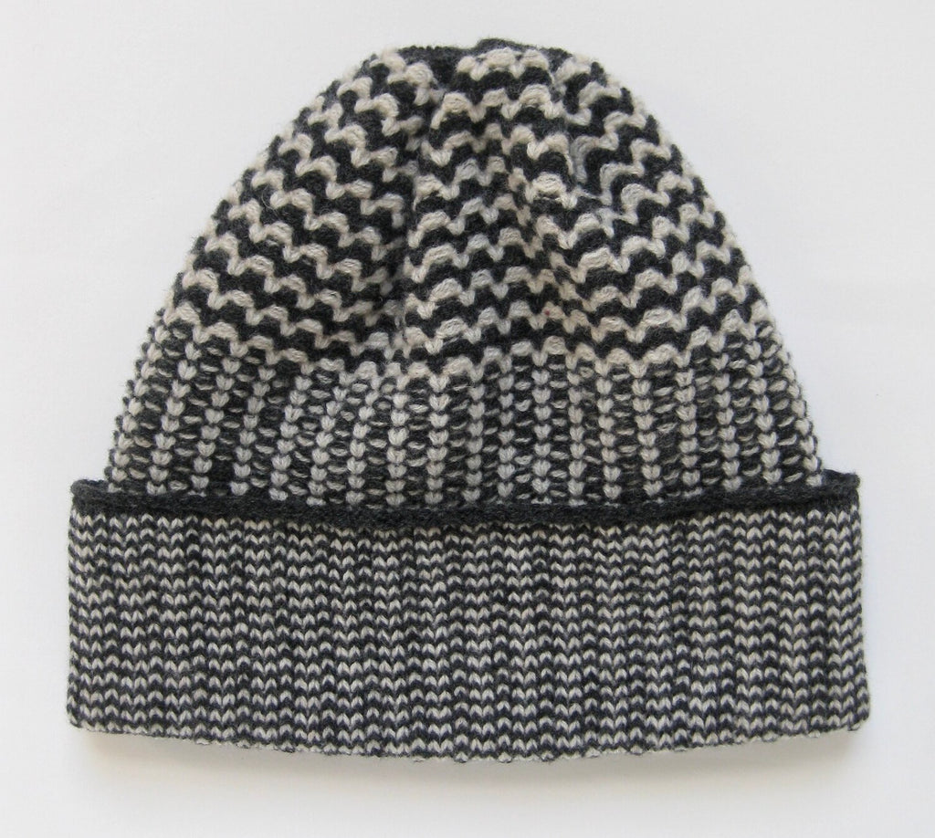 Lambswool Textured Stripe Hat