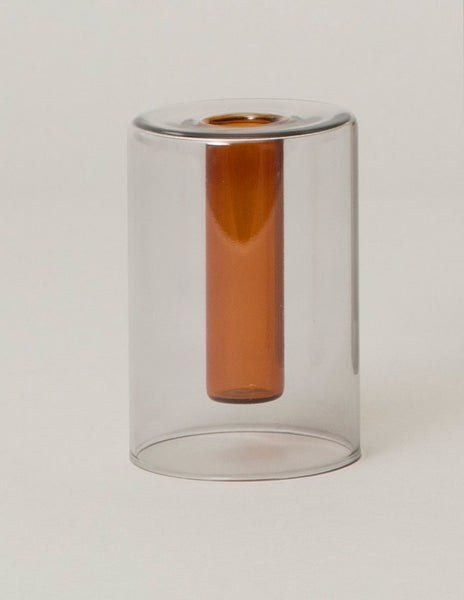 Glass Vase - Grey | Orange | Reversible